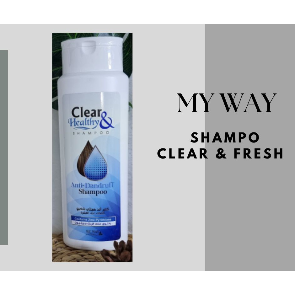 Clear & Fresh sampo anti ketombe MY WAY shampo clear fresh ampuh banget buat ketombe yang parah seka