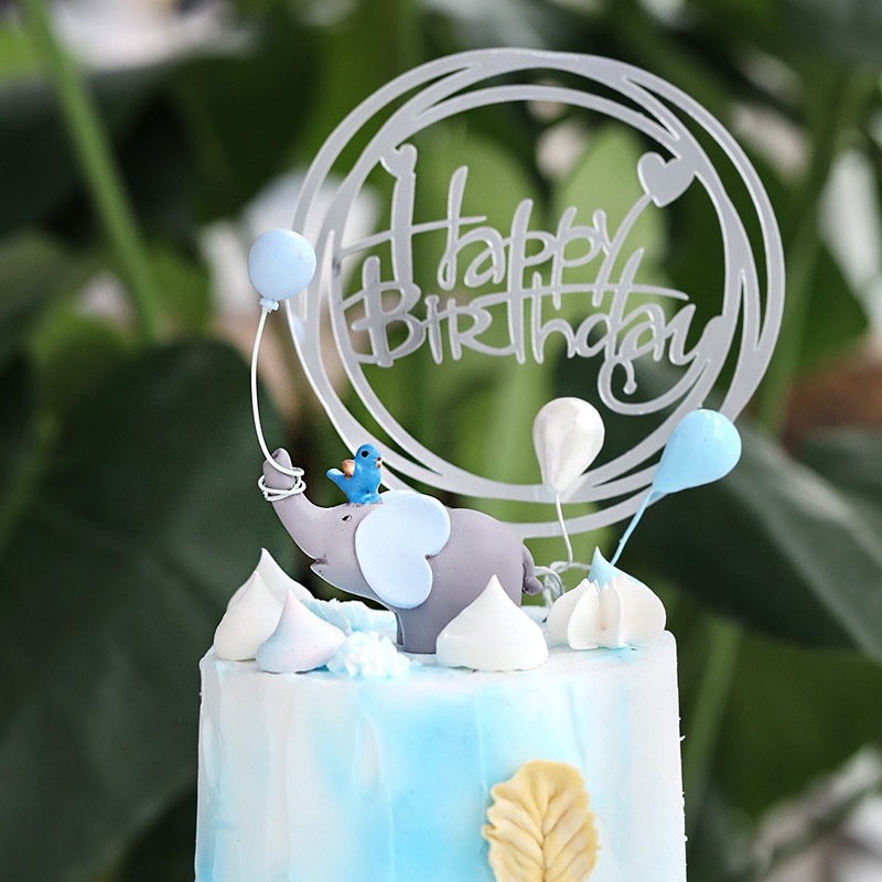 Toppers Cupcake Bentuk Gajah Untuk Dekorasi Pesta Baby Shower