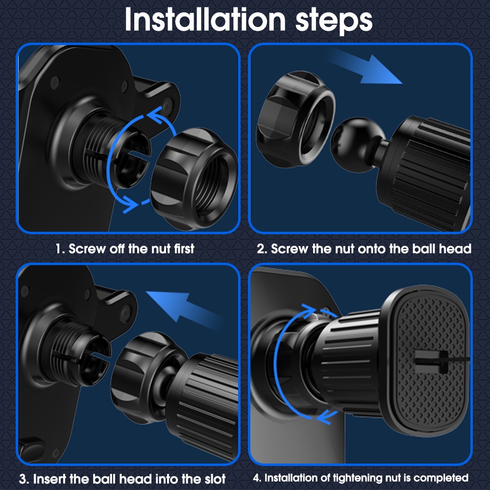 Bracket Hp Universal Multifungsi Portabel Non-slip Holder Handphone Mobil360 °Rotatable Segitiga Tetap Kompatibel Dengan Semua Ponsel Ventilasi Udara GPS Berdiri Dengan Klip Kait