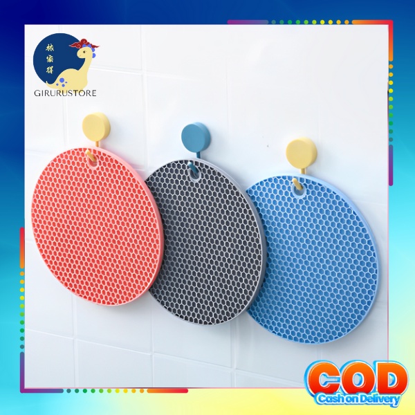 Tatakan Alas Berbahan Silikon / Tatakan Piring Panci Anti Panas / Tatakan Silicon Anti Slip / Cempal Silikon Meja Perlengkapan Alat Makan Dapur / Cempal Silicone Tahan Panas / Tatakan Alas Meja Silikon Anti Panas Anti Slip - Tatakan Panci Anti Panas Heat