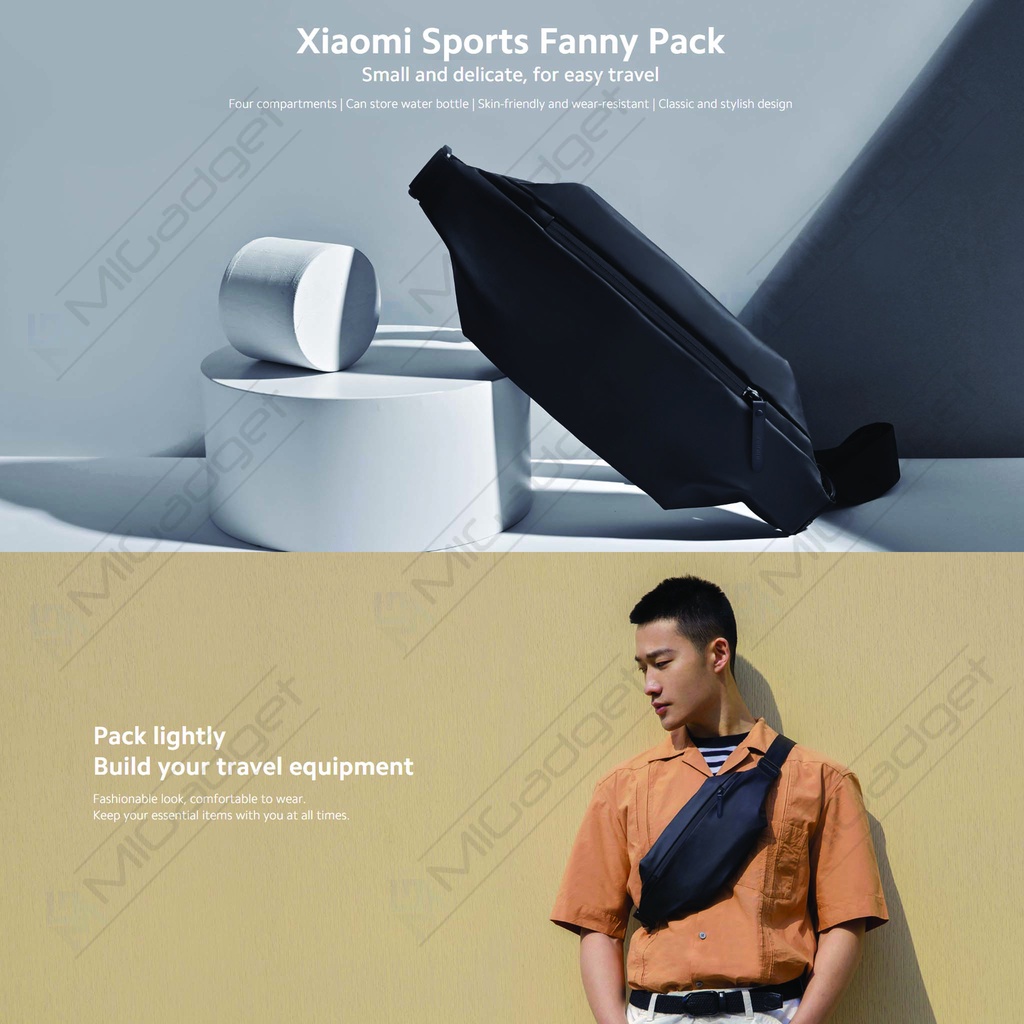 Xiaomi Sports Fanny Pack Tas Selempang Pria Wanita Sling Bag Tahan Air