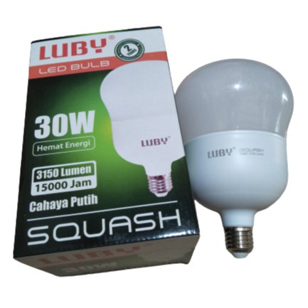 LUBY Lampu Led Squash 30 Watt Cahaya Putih Garansi Resmi 2 Tahun Original