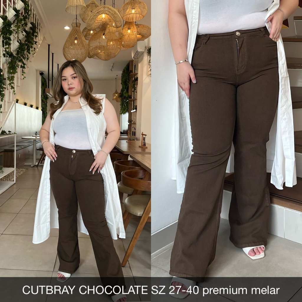 CELANA JEANS WANITA CUTBRAY CHOCOLATE -SYSCLOTHIER