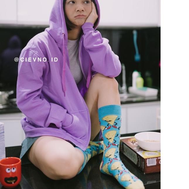 ➾ HOODIE ZIPPER POLOS UNGU MUDA SIZE M - XXXL ✧