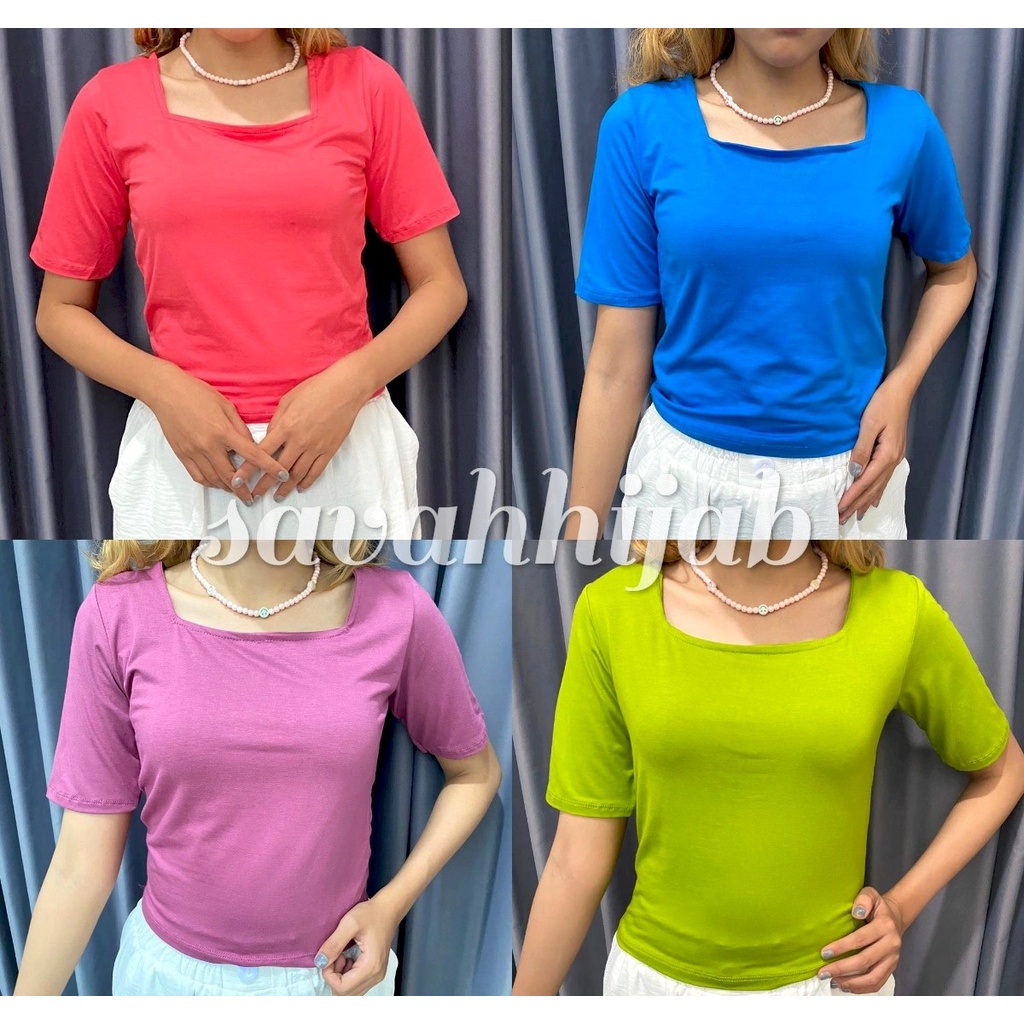 KAOS BASIC 6837/KAOS POLOS/TSHIRT WANITA