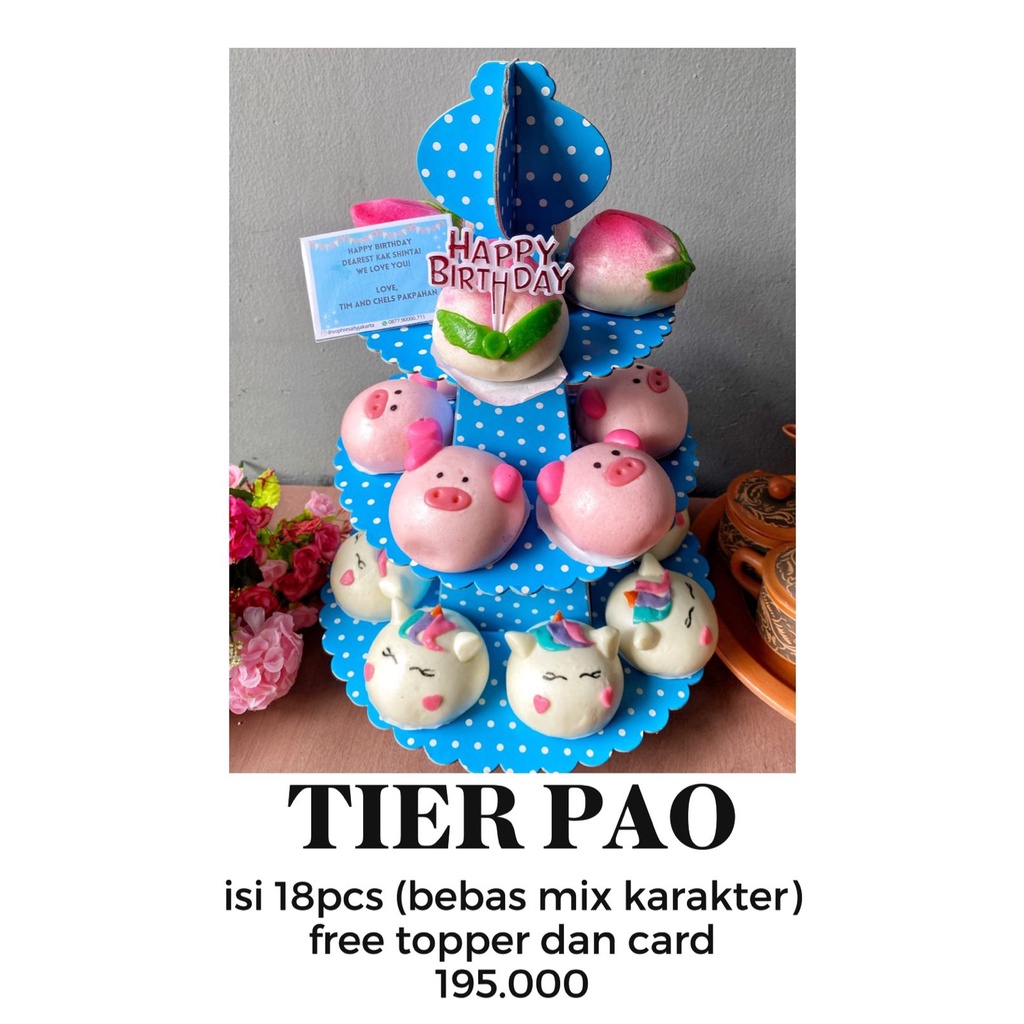 

Tier Bakpao isi 18 , READY SETIAP HARI, NOTE TGL DAN UCAPAN