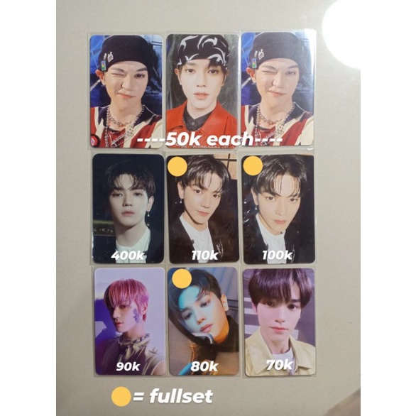 NCT TAEYONG LUGGAGE EARTHQUAKE WINK LG+ THE CASTLE LIMITED AR 4X6 THE 2ND PLAYER TATO BUNGA GLOW IN 