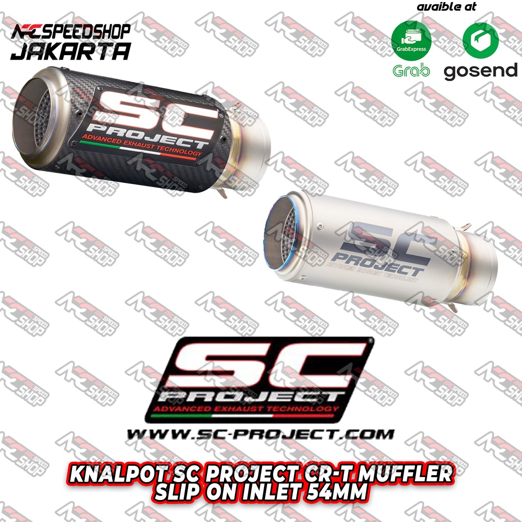 Knalpot SC Project CR-T Muffler Slip On Inlet 54mm