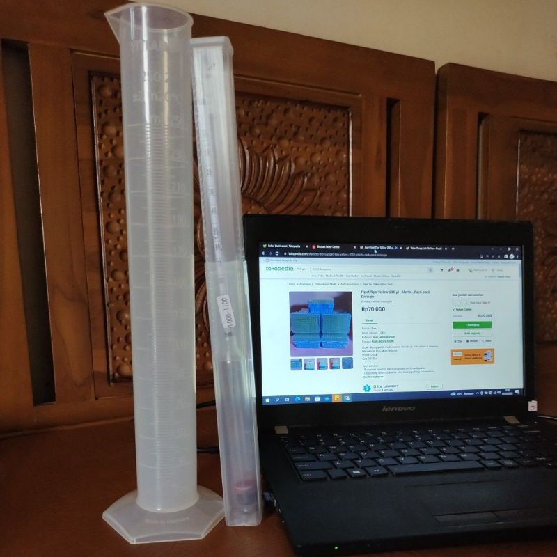Hydrometer Minyak Atsiri Minyak Cengkeh Plus Gelas Ukur 250 ml PP