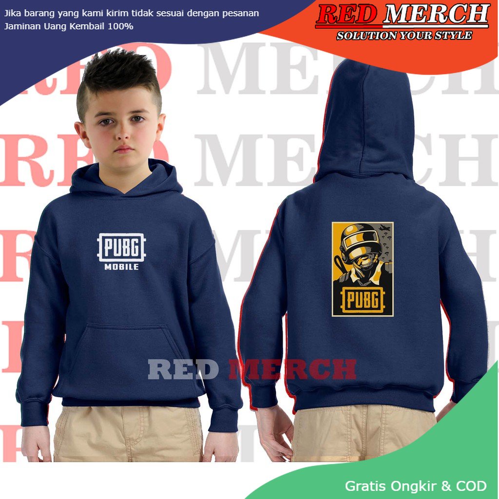 jaket hoodie anak pubg mobile art - Red Merch