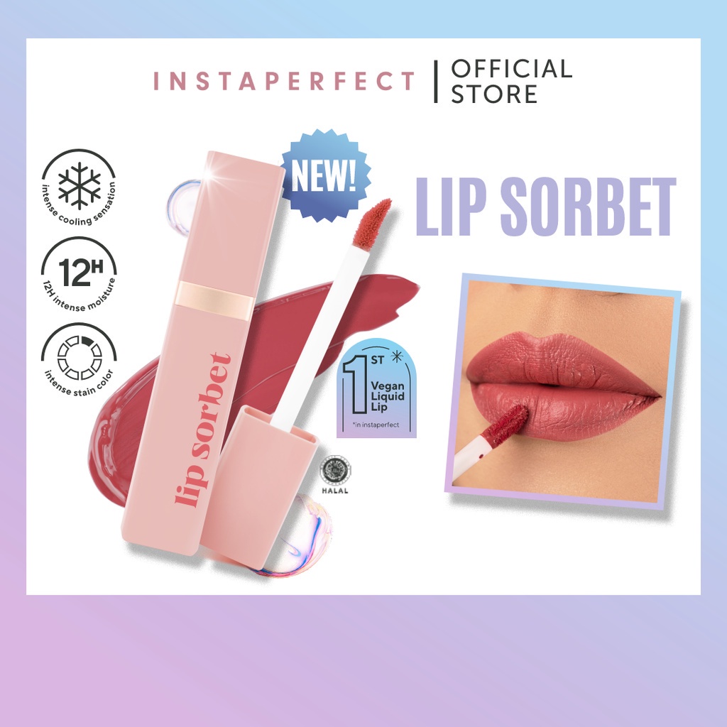 BARU! Wardah Instaperfect Litesplash Lip Sorbet 4.2 g - Ringan, Vegan, Stain