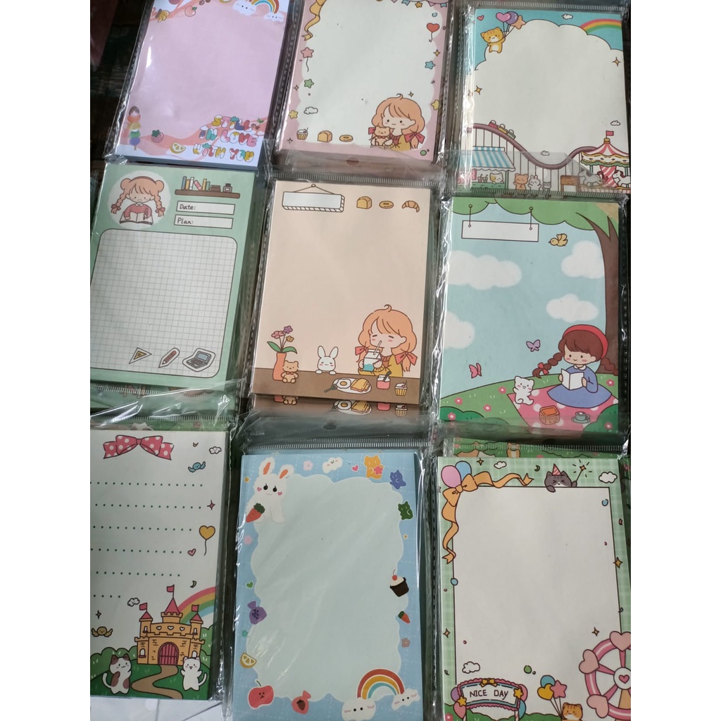 

WW 311 Note Memo 8X8CM Notepad Mini Lucu Kertas Memo Karakter Stationary Sticky Notes Memo Animal Memo Note