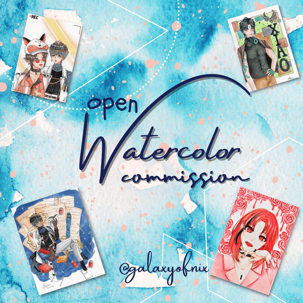 Watercolor art commission / Komisi gambar {Baca Deskripsi}