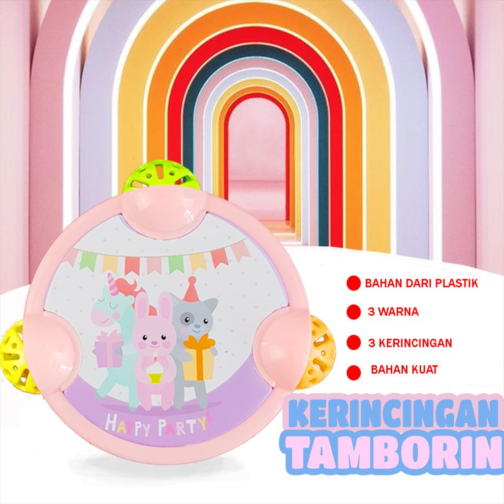 Mainan Bayi Kerincingan Bulat/ Mainan Anak Kerincingan Tamborin 929-65