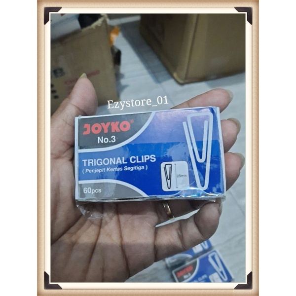 

Klip/Trigonal Clips/penjepit kertas Joyko No.3