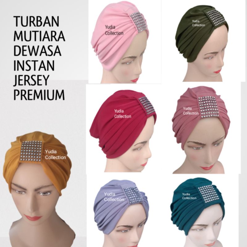 TURBAN DEWASA/CIPUT/TURBAN INSTAN JERSEY PREMIUM