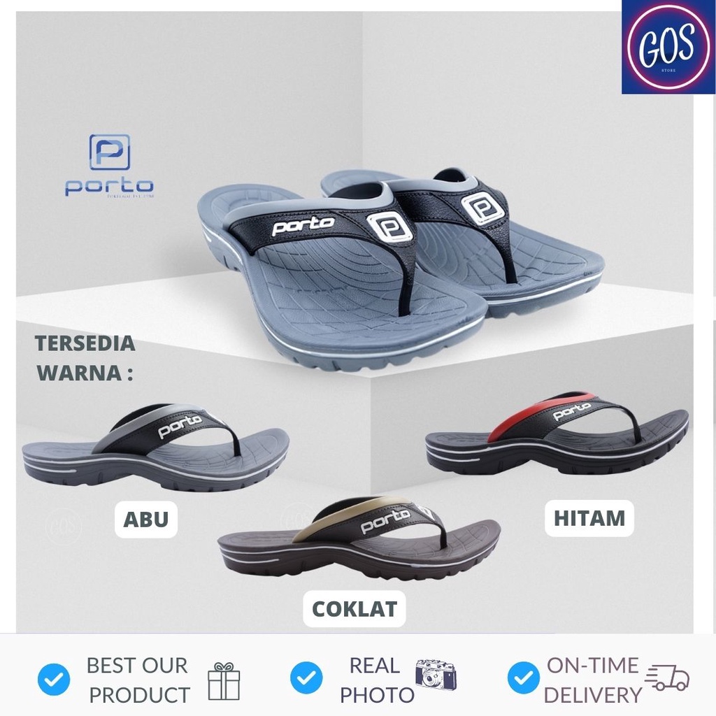 gos Sandal Jepit Porto 1016M Pria Nyaman Kuat Terbaru Original 39-44