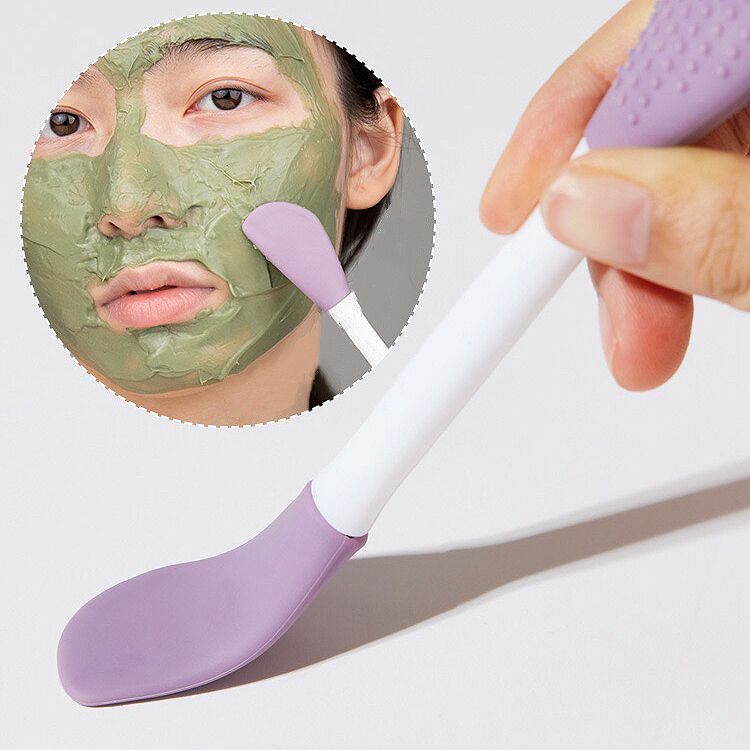 Sikat Masker Wajah Silikon Kepala Ganda Sikat Pembersih Pori Sikat Masker Wajah Alat Kecantikan