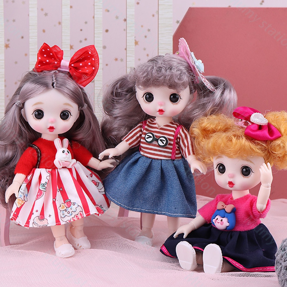 Mumystation Mainan Anak Boneka Yuna Korea Bjd Doll Perempuan Cute Diy Princess 17Cm