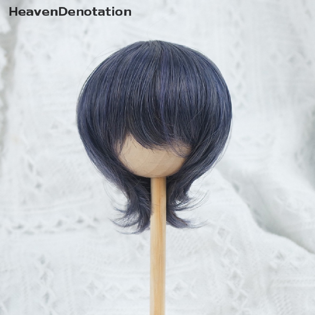 [HeavenDenotation] 1per3boneka Wig Pendek Lurus Rambut Lingkar Kepala 21.5-23cm Aksesoris Boneka HDV