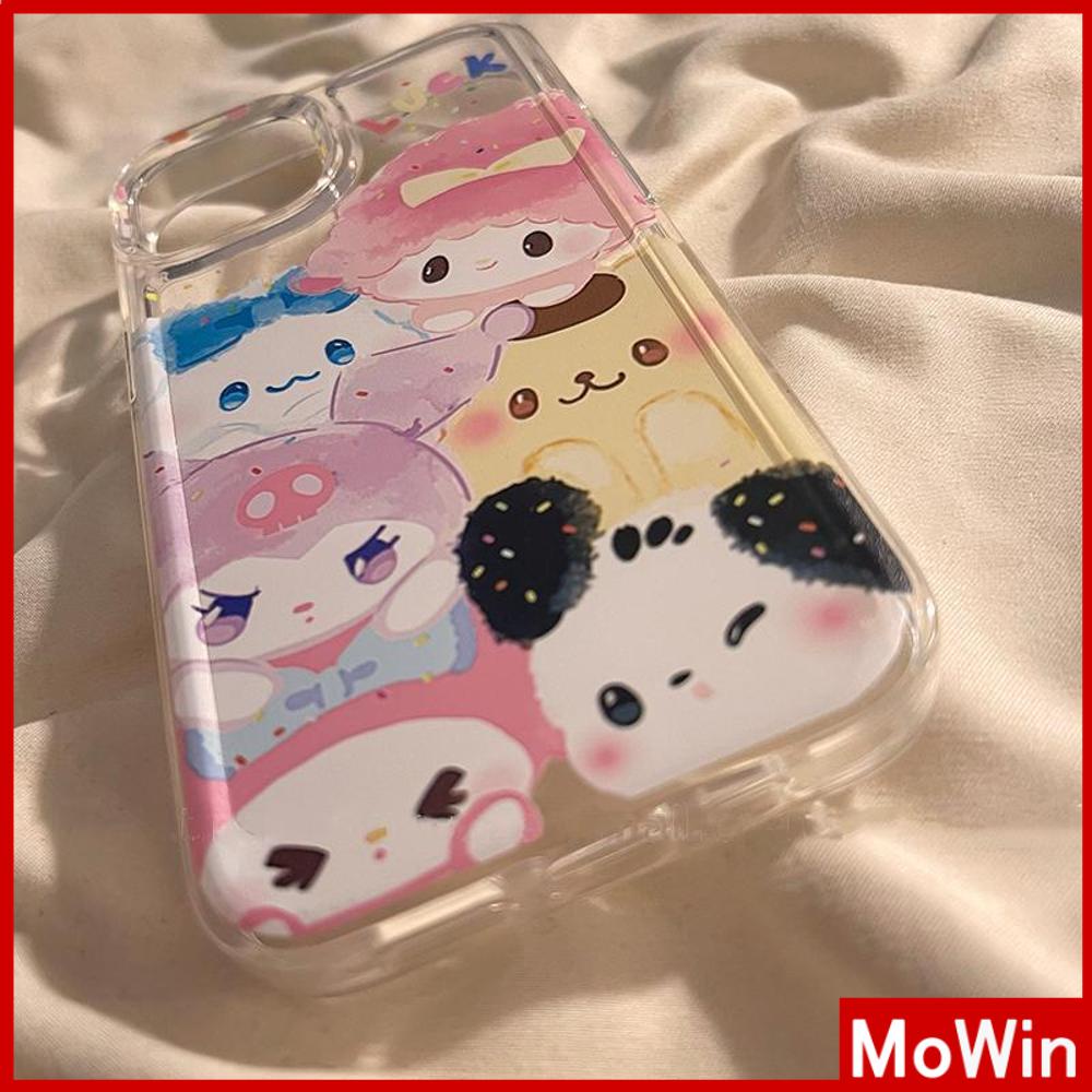 For iPhone 14 Pro Max iPhone Case Soft Case TPU Clear Case Plating Button Shockproof Cute Cartoon Compatible For iPhone 13 Pro Max 12 Pro Max 11 Pro Max 7plus XR xs max 6splus