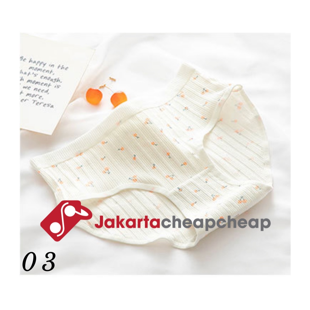 JC505 Celana Dalam Wanita Korea Panty Cewek Katun Motif Lucu Cantik