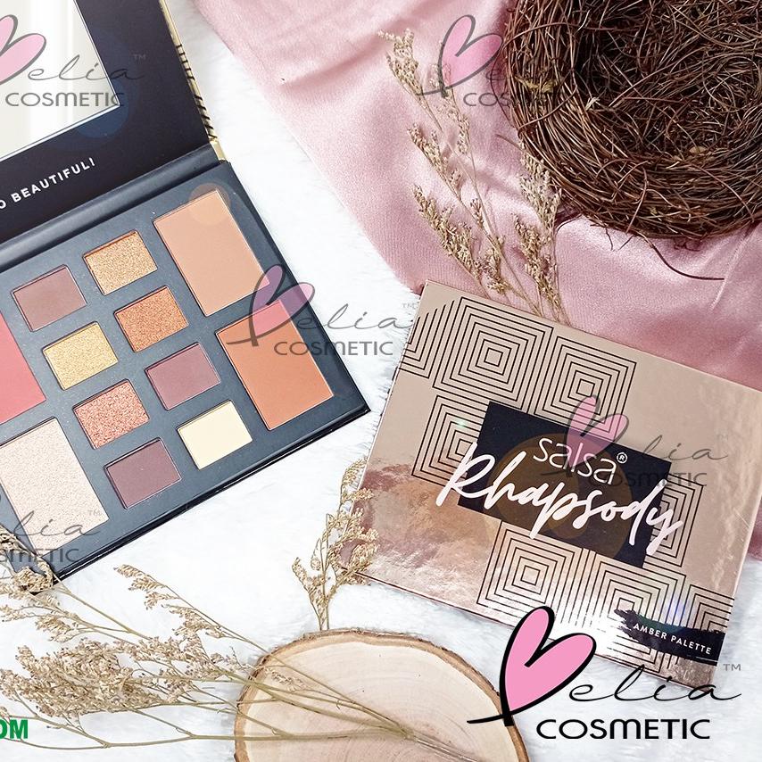 Promo✅⭐-❤ BELIA ❤ SALSA Rhapsody Face Palette Eyeshadow Contour Highlighter Blush On ✔️BPOM Eye Shad