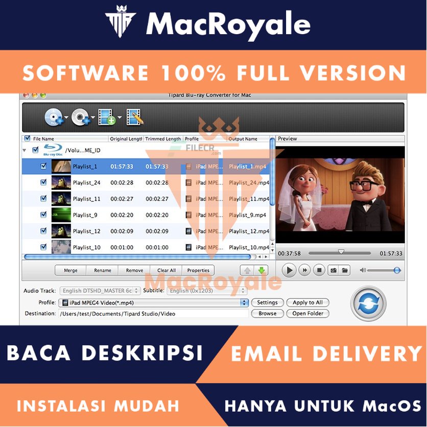 [MacOS] Tipard Bluray Converter Full Version Lifetime Full Garansi