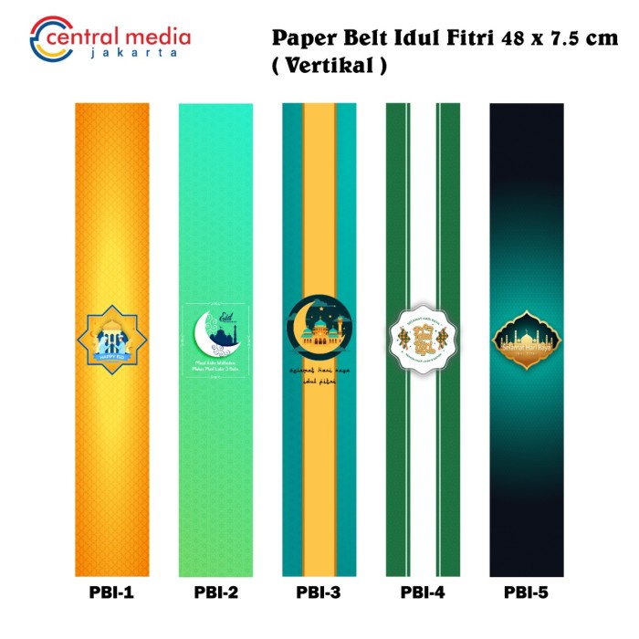 

Paper Belt Idul Fitri 48x7,5cm Vertikal Sleeve Box Hampers Lebaran - PBI-1