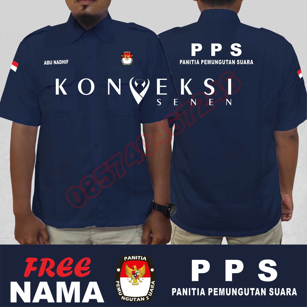 Kemeja PPS baju PPS seragam PPS PENDEK | kemeja panitia pemungutan suara | seragam kerja PPS PENDEK