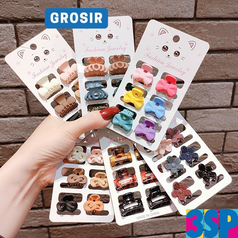 3SP | ART119 Jepit Rambut Mini 2 Set Isi 6 Jepit Poni Aksesoris Rambut Wanita Jedai Mini