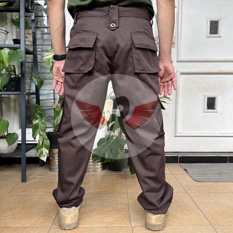 Celana PDL coklat tua untuk satpam security polri brimob