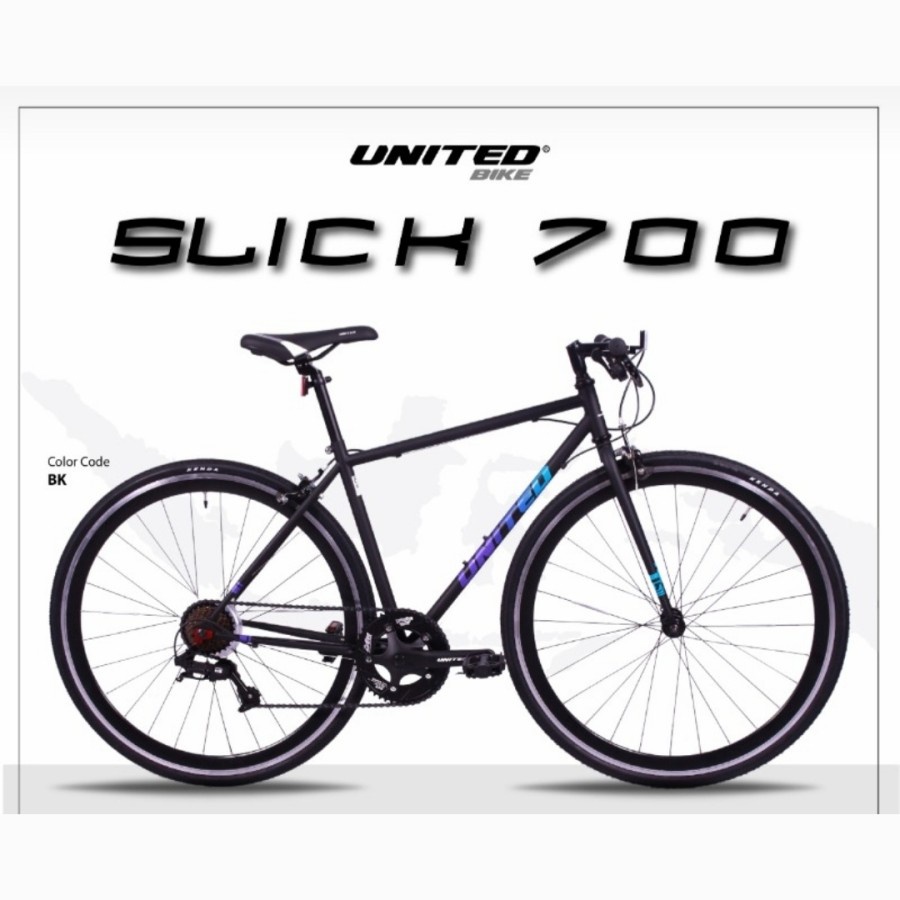 Sepeda Hybrid United slick 700 c New