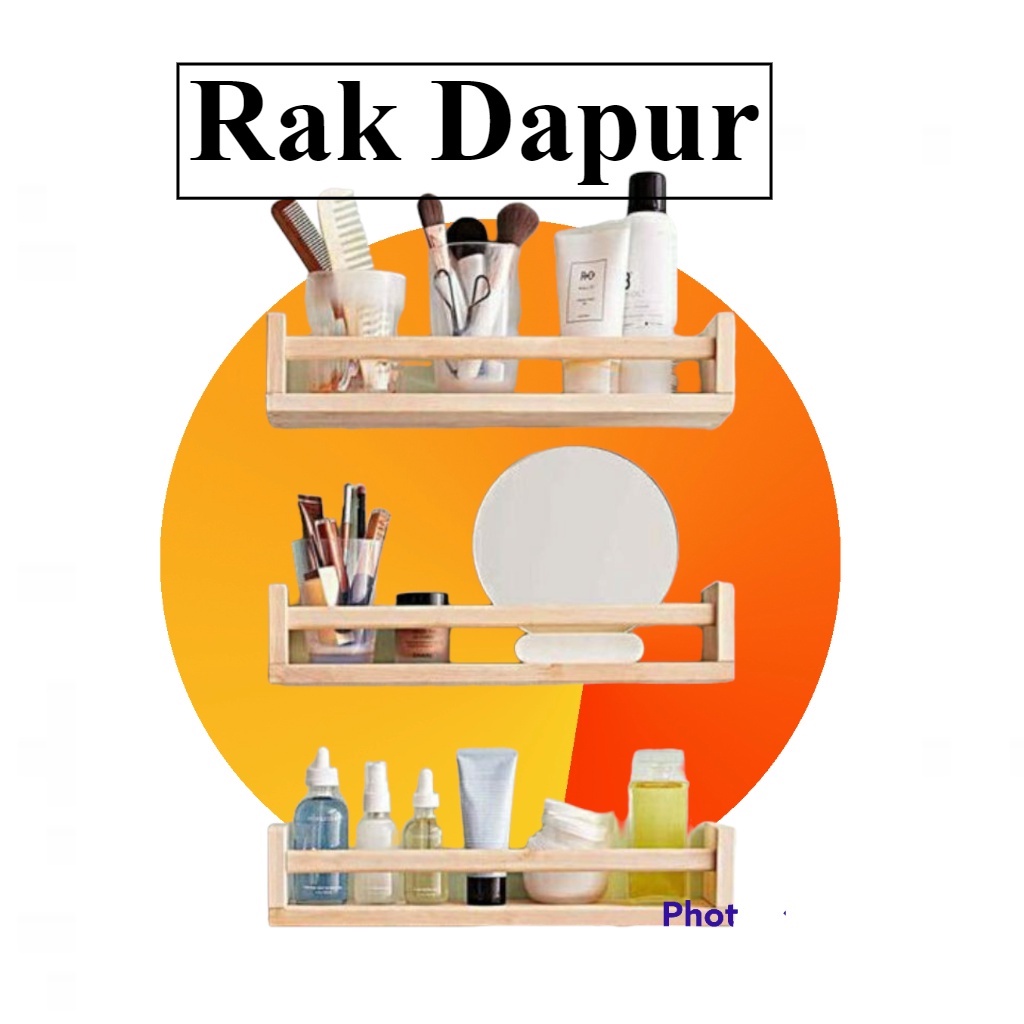 Rak Bumbu Dapur Wadah bumbu Kayu Jati Belanda