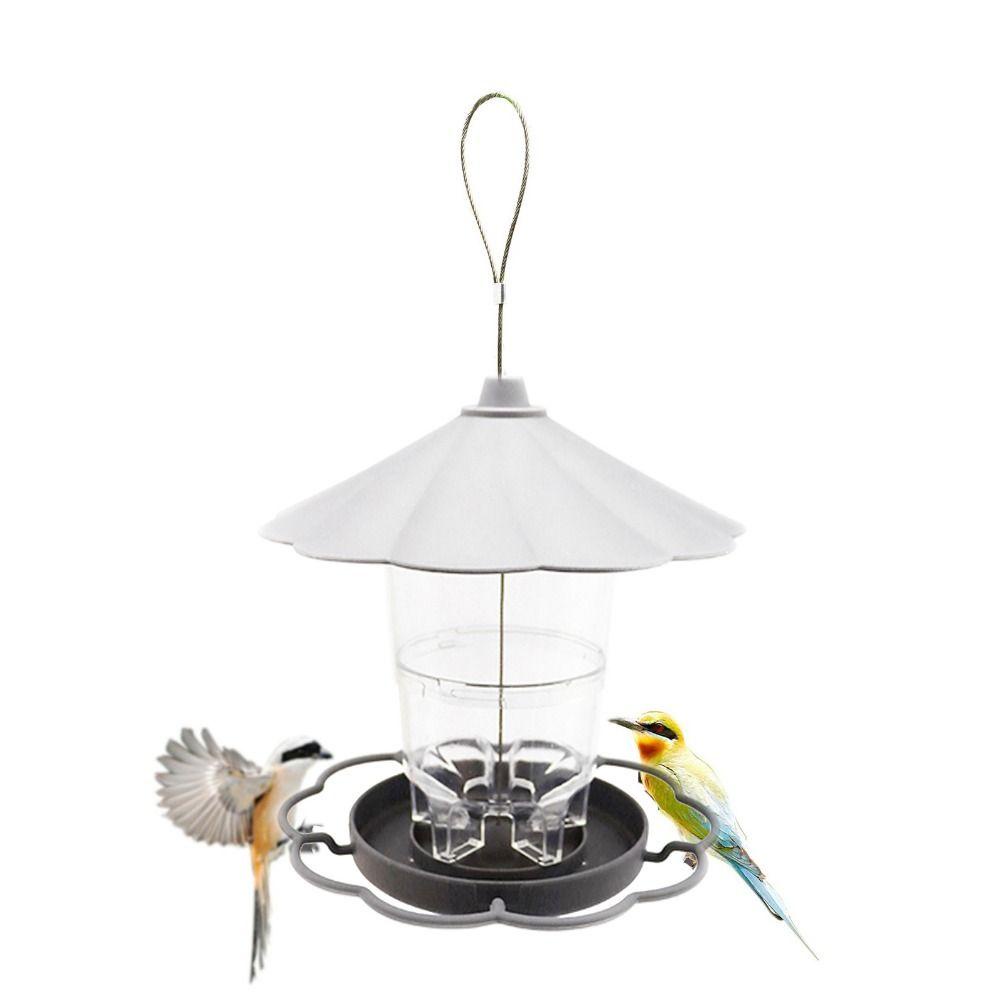 Rebuy Bird Feeder Kapasitas Besar Multifungsi Scalable Gantung Untuk Dekorasi Halaman Taman Pakan Benih Burung Otomatis