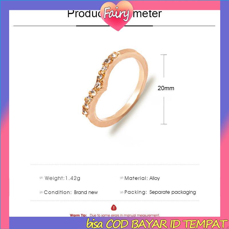 Cincin Model Simple Cincin V Shape Ring Fashion Gaya Korea Simple F