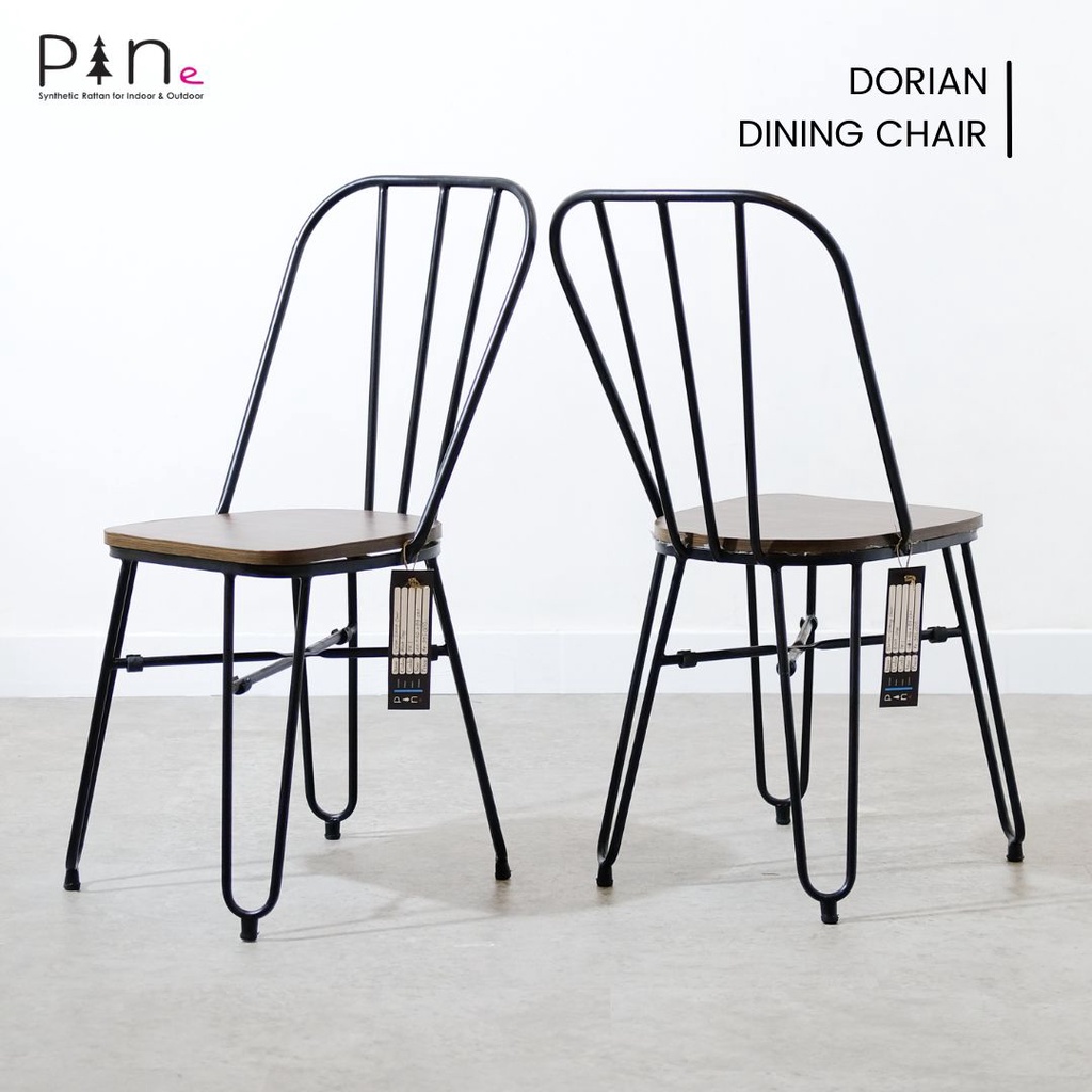 Kursi Makan Besi Vintage Minimalis / Kursi Cafe Industrial - Dorian Dining Chair