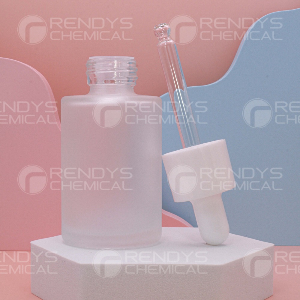 Botol Pipet Kaca Frosted Bahu Datar 30mL / Botol Serum 30 mL / Pipette Bottle Frosted Flat Shoulder