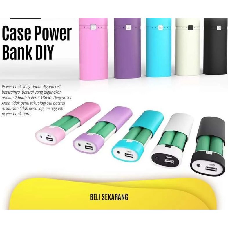 Taffware BOX Case Power Bank DIY Untuk 2PCS Baterai 18650