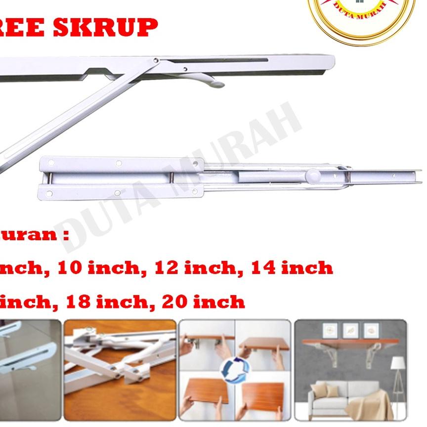 ™ Engsel Ambalan Lipat / Siku Rak Lipat / Braket Siku Rak Lipat isi 1 set (2pcs) 40 cm / 45 cm / 50 