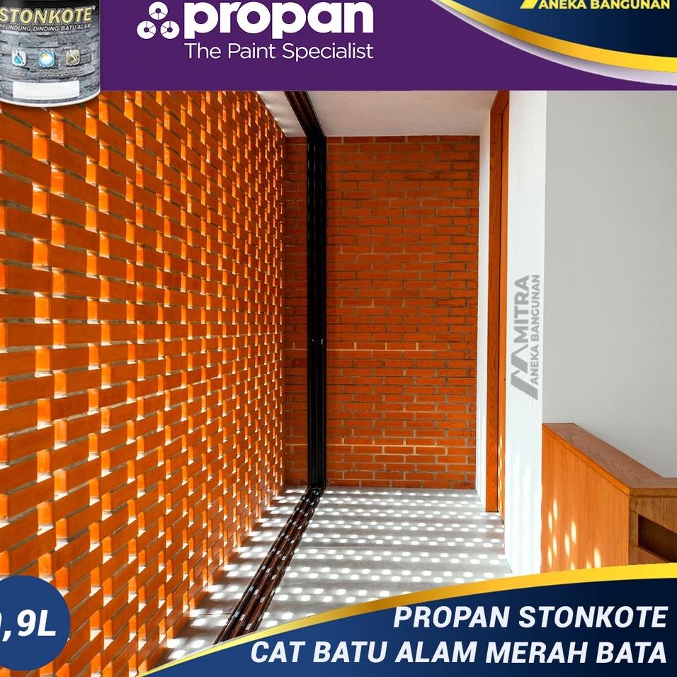Murah Untung PROPAN STONKOTE CAT BATA MERAH / COATING BATU ALAM / CAT PELINDUNG PELAPIS  DINDING BAT