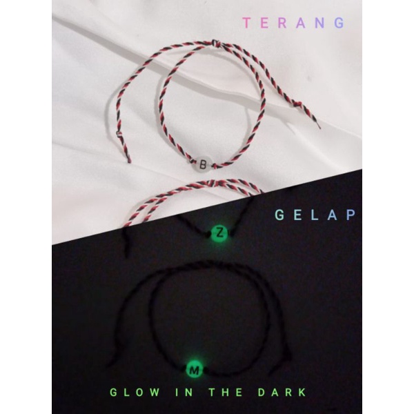 GELANG TRIDATU ETNIK MOTE GLOW IN THE DARK ( Gelang Keberuntungan ) Khas Bali