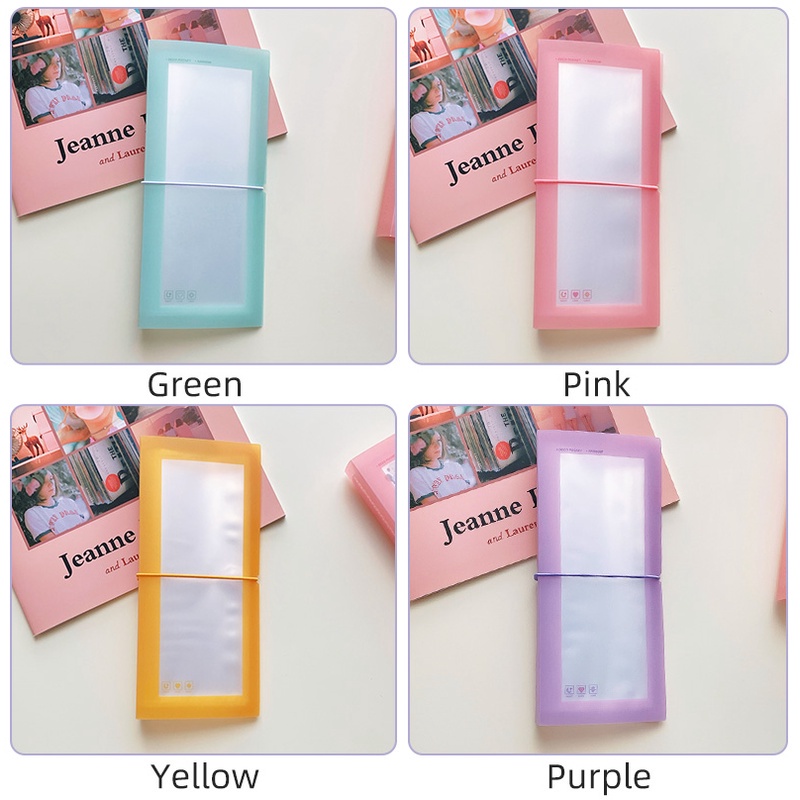 Stiker Transparan Bentuk Strip Panjang Warna Macaron Untuk Album Organizer Foto / Stempel