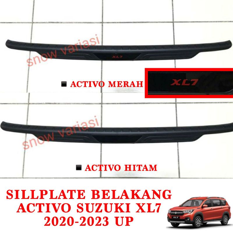 Sillplate Belakang Pintu Suzuki Xl7 2020 2022 2023 Sporty Hitam Merah