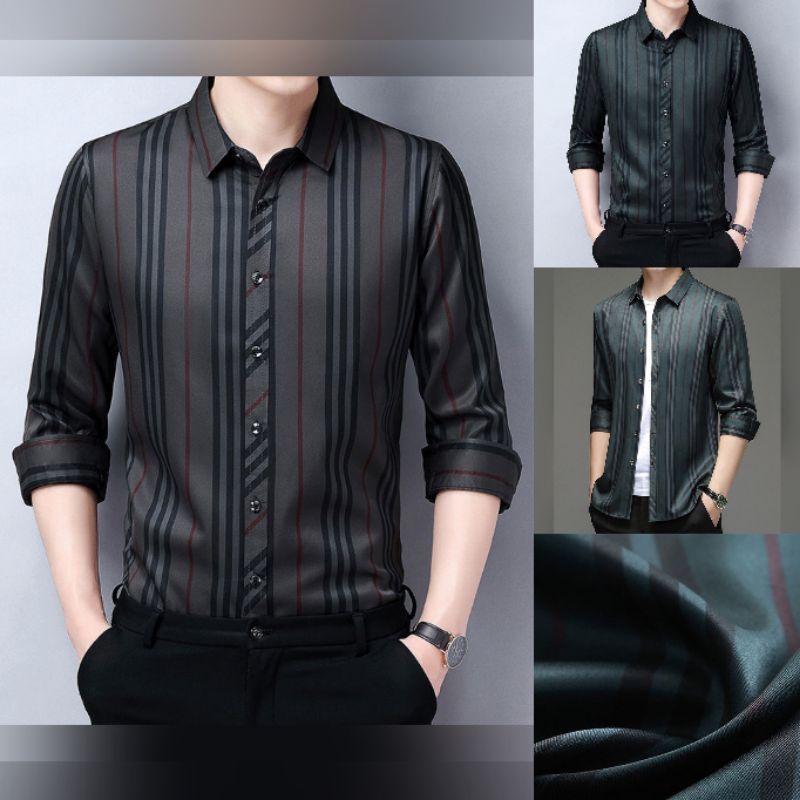 K63 M-4XL Kemeja pria impor baju pesta pria baju cowo keren baju kondangan pria kemeja