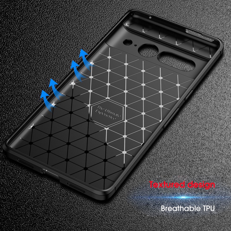 Pelindung Seluruh Tubuh Cover Hp Anti-knock Untuk Google Pixel7Per7 Pro Ultra Slim Shockproof Matte Pola Serat Karbon Ponsel Penutup Pelindung Tahan Gores