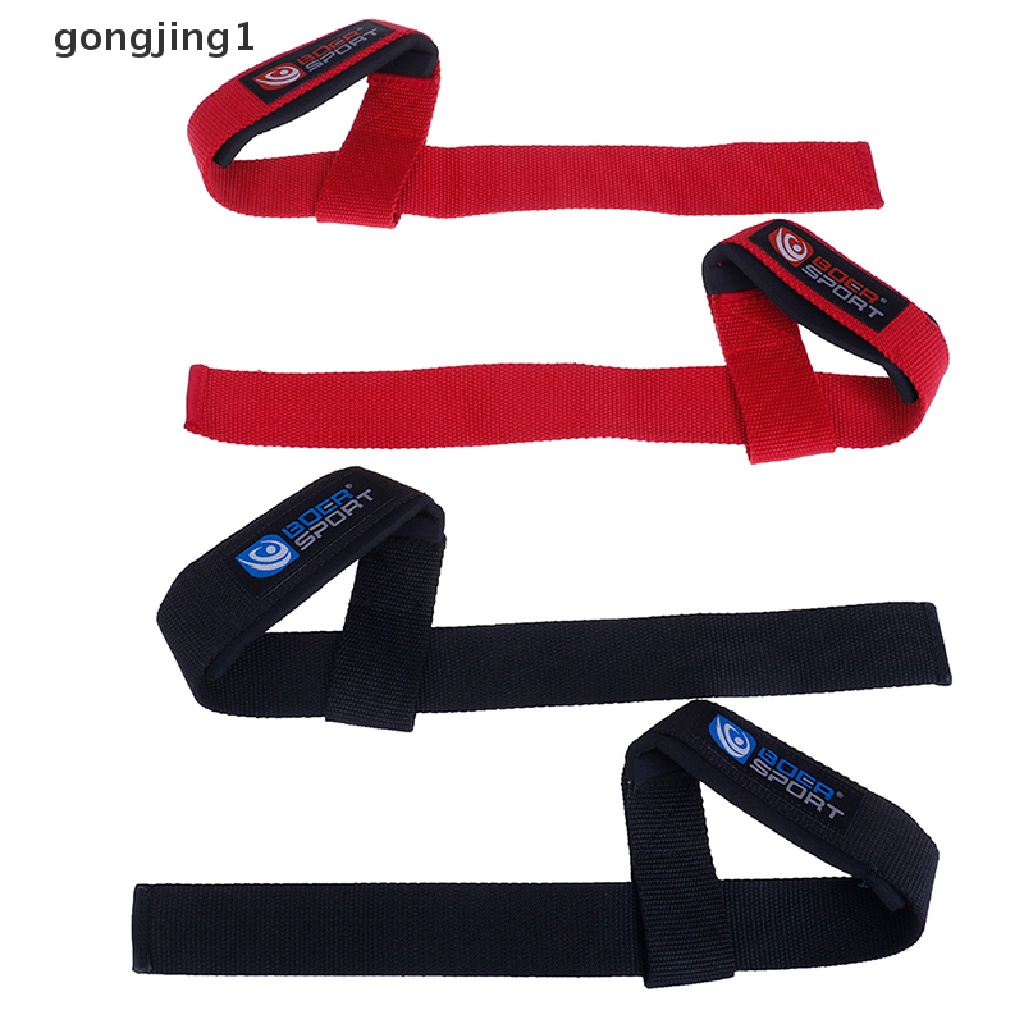 Ggg 2X Padded weight lifg straps training gym Sarung Tangan hand bar wrist wraps support  Id