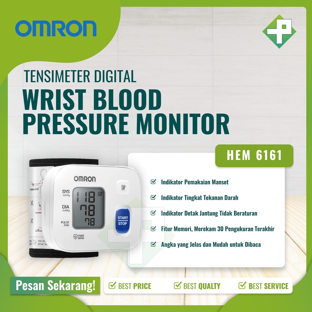 Tensimeter Digital Omron HEM 6161 / Tensimeter Pergelangan Tangan