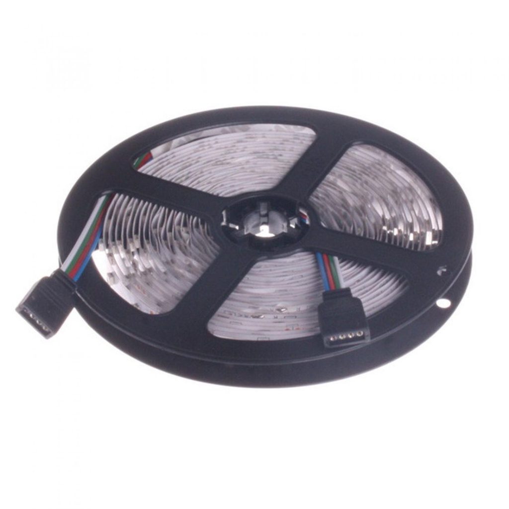 (BISA COD) FTIHSHP Lampu LED Strip Flexible RGB 300SMD 3528 5M 12V 2A with Remote Control