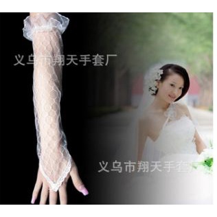 HG Sarung Tangan Pengantin Wanita Wedding Gloves Pesta Renda Simple